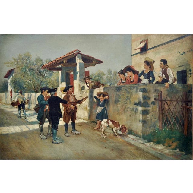 Serenade - Angelo Granati Italia 2005 - Oil on canvas cm.60x90. This is his reinterpretation of painting "La Serenata" by...