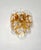 1990s Vintage Italian Murano Wall Lights with 10 Amber Trasparent Glasses, 1990s, Set of 2 For Sale - Image 5 of 18