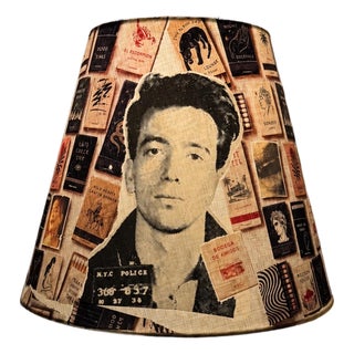 Custom Mixed-Media Matchbook & Mugshot Table Lamp by Lamp Bandit For Sale