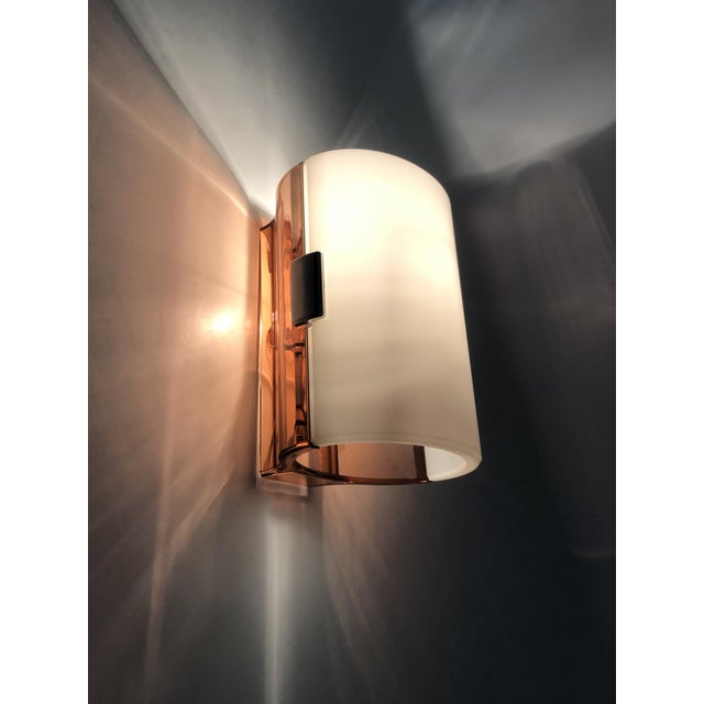 Vintage allibert a134 wall sconce, 1970s beautiful vintage wall sconce by allibert, model a134. made of opaque white...