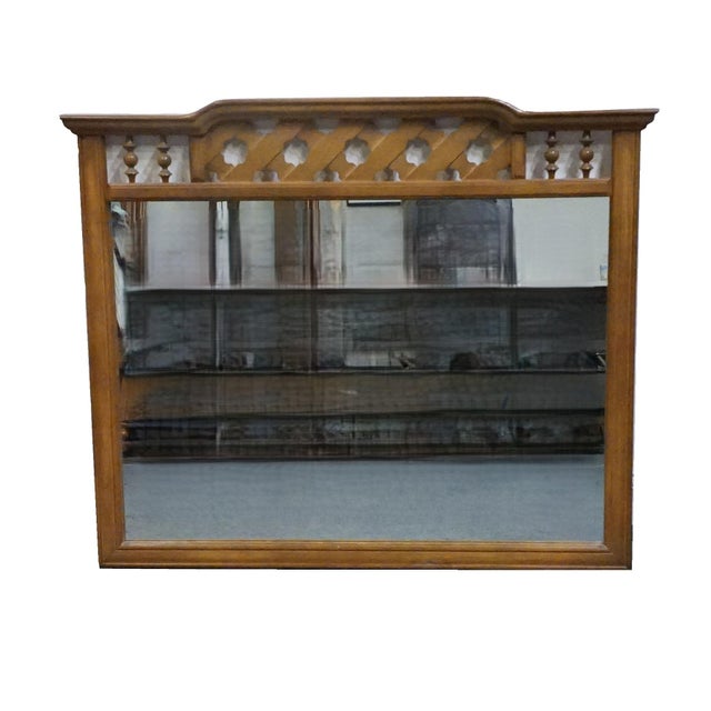 Mediterranean Sumter Cabinet Co. Solid Oak Mediterranean Style 48" Mirror For Sale - Image 3 of 5