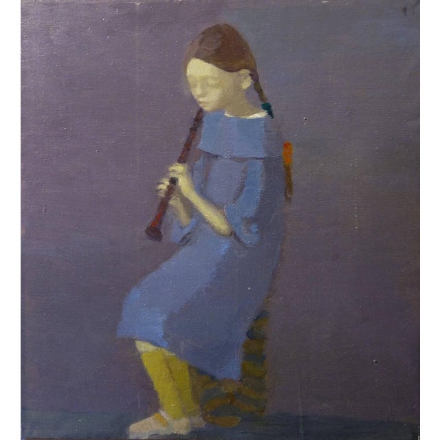 Igor Smekalov, Portrait with Flute, 21st Century, Oil Painting For Sale