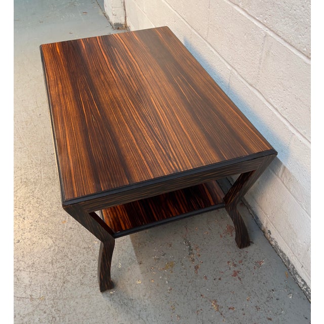 Vintage Modern Macassar Ebony Coffee Table With Sculptural Base For Sale - Image 10 of 13