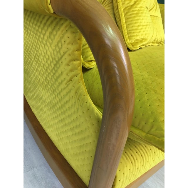 Vintage Yellow Armchair from Cinitique For Sale - Image 15 of 16