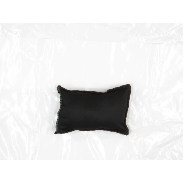 Pillow with genuine hand made antique Persian Bijar rug fragment. Poly fill, fabric backing with sewn closure-