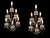 Large Florentine Tole Crystal Sconces, 1950s, Set of 2 For Sale - Image 8 of 17