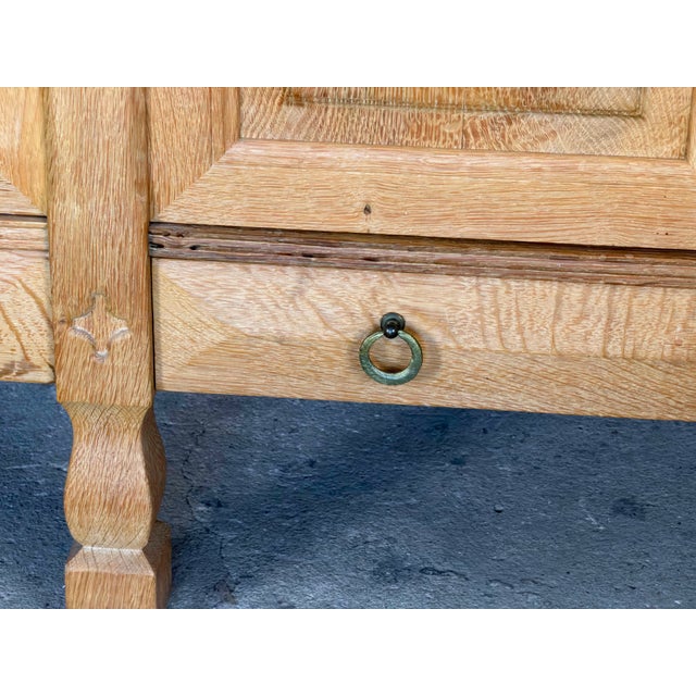 Brutalist Danish Oak Sideboard, 1960s For Sale - Image 9 of 10
