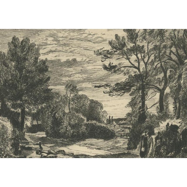 After John Constable, Wooded Lane with Figures, 1875, Etching For Sale - Image 4 of 7