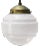 French Clichy White Glass Pendant Lamp For Sale