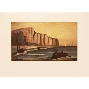 1951 After Henri Rousseau "The Cliff", First Edition Parisian Full-Color Print