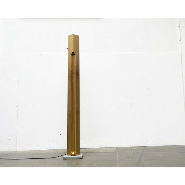 Postmodern Italian Golden Model Totem Floor Lamp by Kazuhide Takahama for Sirrah, 1980s For Sale - Image 6 of 18