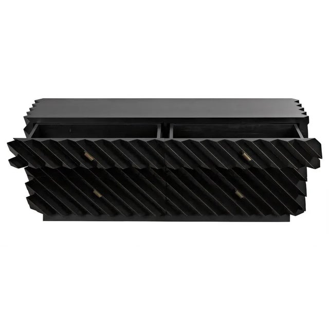 Wood NOIR Hikaru Dresser, Hand Rubbed Black For Sale - Image 7 of 10