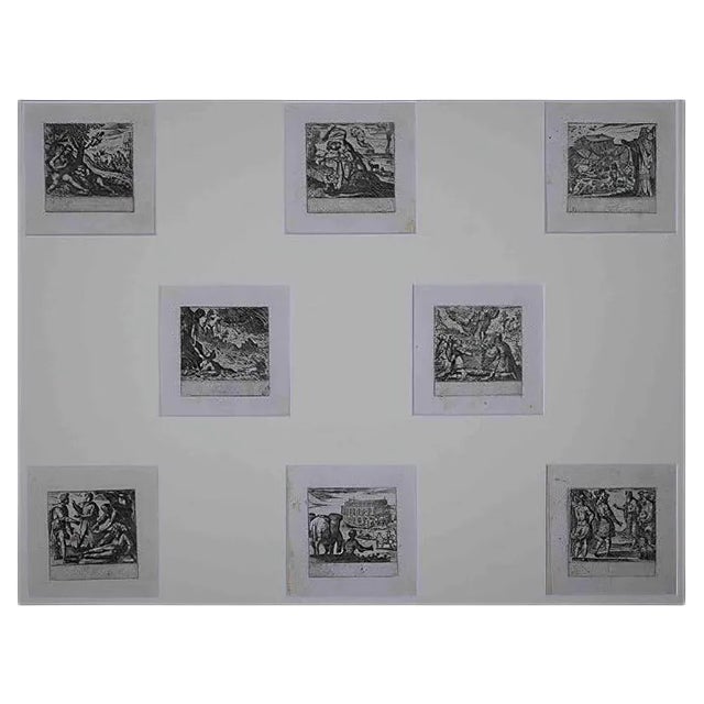 Antonio Tempesta, Testament Plates, Etching, 17th Century, Set of 8 For Sale