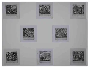 Antonio Tempesta, Testament Plates, Etching, 17th Century, Set of 8