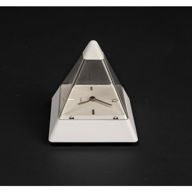 Metal Pyramid Clock by Hidekatsu Nomizu for Tochigi Tokei, 1989 For Sale - Image 7 of 17