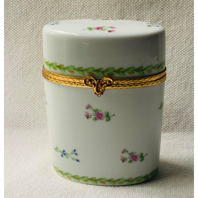 Limoges Porcelain Lidded Box With Bronze Mounts For Sale - Image 14 of 18