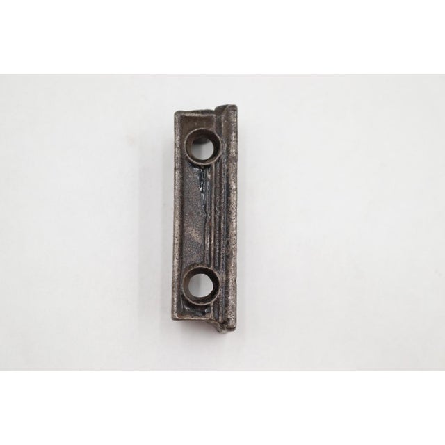 Black Antique 3.625 In. Reading Cast Iron Surface Mount Door Rim Lock For Sale - Image 8 of 9