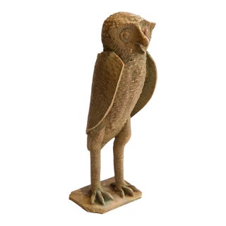 Vintage African Owl Sculpture For Sale