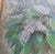 Pastel Floral Painting of Lilacs in Purple Green Gold & White Frame 17" X 14" For Sale - Image 10 of 12
