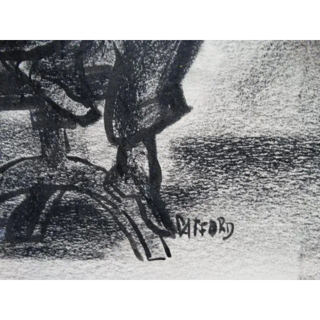 Early 20th Century Charles Putnam Safford: Modern Thinker Charcoal on Paper For Sale - Image 5 of 7
