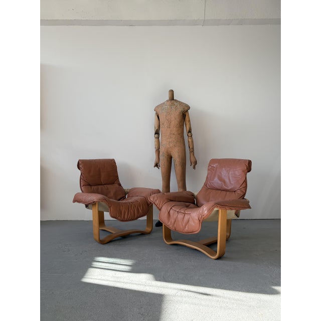 Mid-Century Leather Armchairs from Westnofa, Norway, 1970s, Set of 2 For Sale - Image 10 of 10