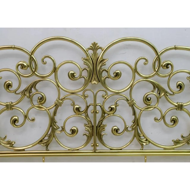 Mid-Century Neoclassical Style Italian Double Brass Daybed, 1960s For Sale - Image 6 of 16