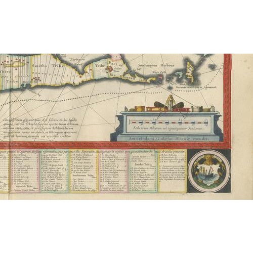 Hand-Colored Bermuda Map with Somers Isles from Blaeu, 1642 For Sale - Image 6 of 12