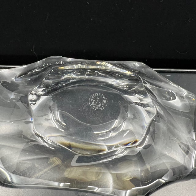 Vintage Baccarat Freeform Crystal Candy Dish in Box For Sale - Image 10 of 12