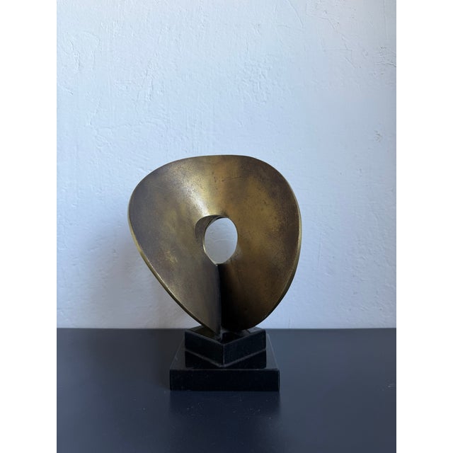 Brazilian Organic Modern Abstract Sculpture on Granite Base, 1980s For Sale - Image 6 of 13