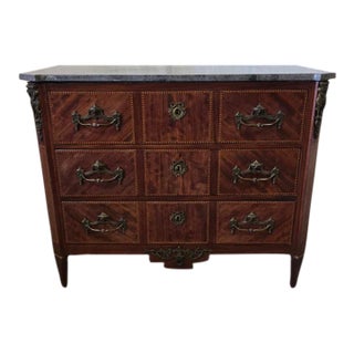 Early Century LXVI Commode With Marble For Sale