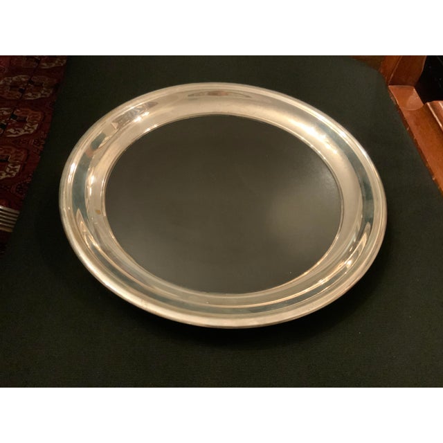 F.B. Rogers Silver Plate and Black Bakelite Barware - A Mid Century classic cocktail serving tray. Visualize Donald Draper...