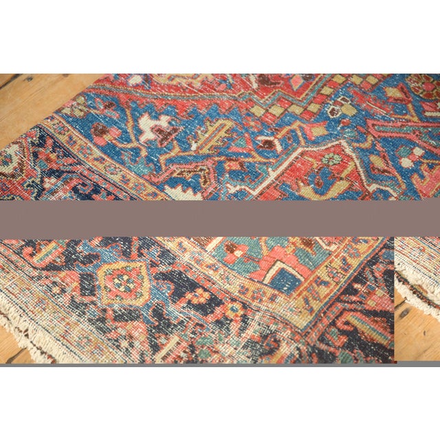 1920s Antique Persian Heriz Medallion Wool Carpet For Sale In New York - Image 6 of 13