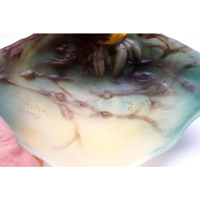 Glass Art Nouveau Vide-Poche with Hermit Crab by Amalric Walter & Henri Bergé, Nancy For Sale - Image 7 of 9