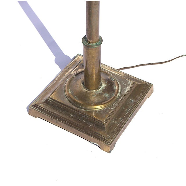 1960s Mid-Century Modern Attr. Fredrick Cooper Brass Floor Lamp For Sale - Image 4 of 4