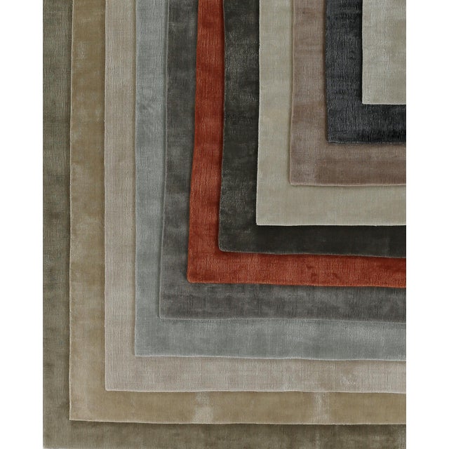 Exquisite Rugs Melle Hand loom Wool/Viscose Mink Rug-12'x15' For Sale - Image 9 of 10