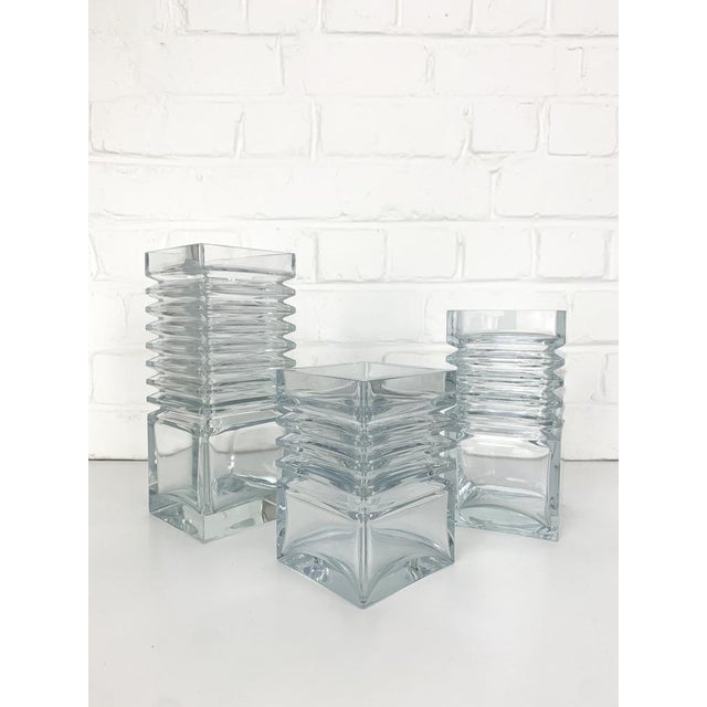 1980s Accordion Vases by Tamara Aladin for Riihimäki Lasi, Finland, 1971, Set of 3 For Sale - Image 5 of 15