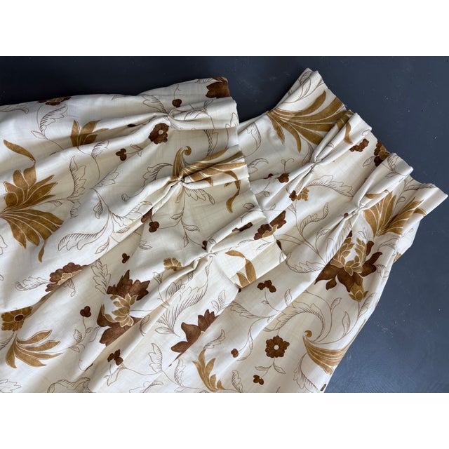 Textile Custom Lee Jofa Floral Pinch Pleat Curtains - 2 Panels 76” For Sale - Image 7 of 12