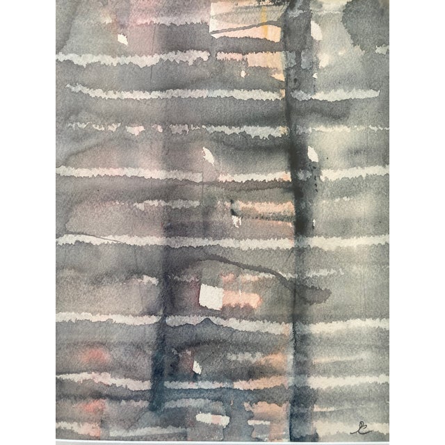 Paper Contemporary Original Abstract Watercolor Painting on Paper by Stephanie Cate, Framed For Sale - Image 7 of 7