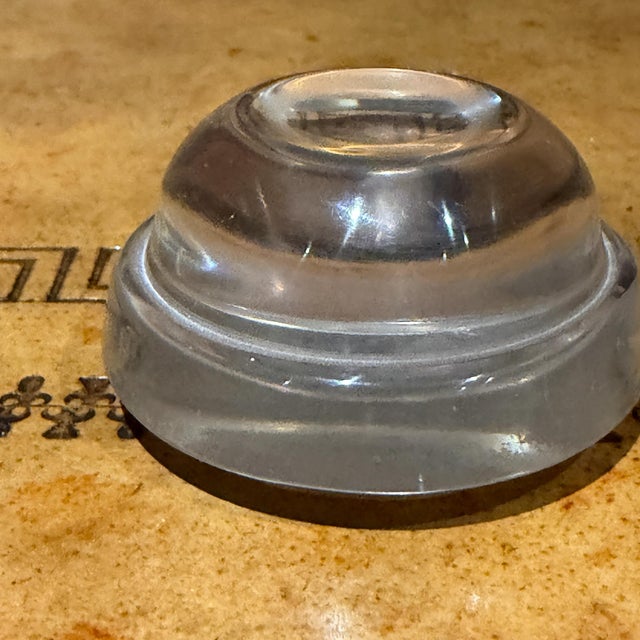 Vintage Sculpture of a Lucite in the Shape of an Egg Golden Pyramid Vasa Era For Sale - Image 9 of 15