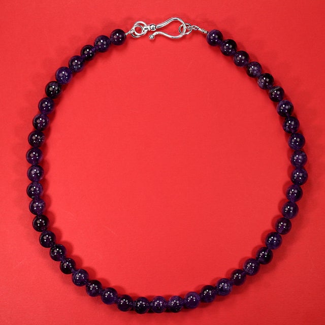 Ajd 23 Inch Amazing Amethyst Glowing Necklace February Birthstone For Sale In Raleigh - Image 6 of 6