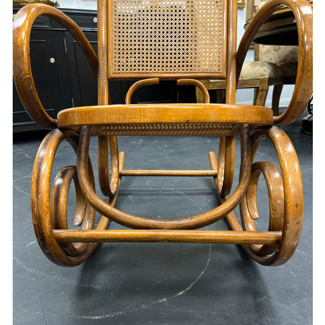 Vintage Bentwood Rocking Chair For Sale - Image 10 of 13