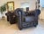 Chesterfield Sofas and Club Chair in Leather, Set of 3 For Sale - Image 18 of 18