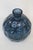 Blue Glass Round Bottle Vase Thumbprint Design 4691b For Sale - Image 16 of 16
