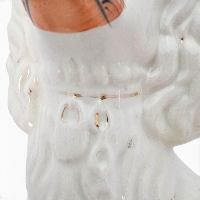 Mid-20th Century Staffordshire-Style King Charles Spaniel Mantel Dog 12" For Sale - Image 11 of 12