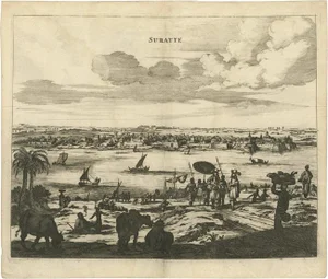 After Baldaeus, Indian City of Suratte, Surat, 1672, Print