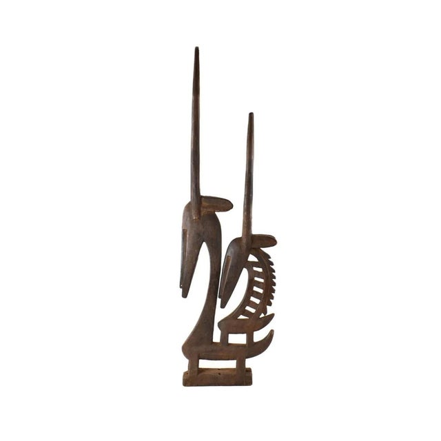 African Early 20th Century Bamana Antelope Chi Wara Headcrest Mali For Sale - Image 3 of 7