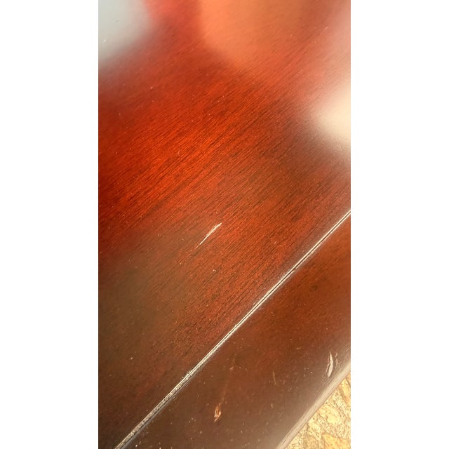 Pair of Barbara Barry for Baker Furniture Two-Tier Mahogany Side Tables For Sale - Image 11 of 17