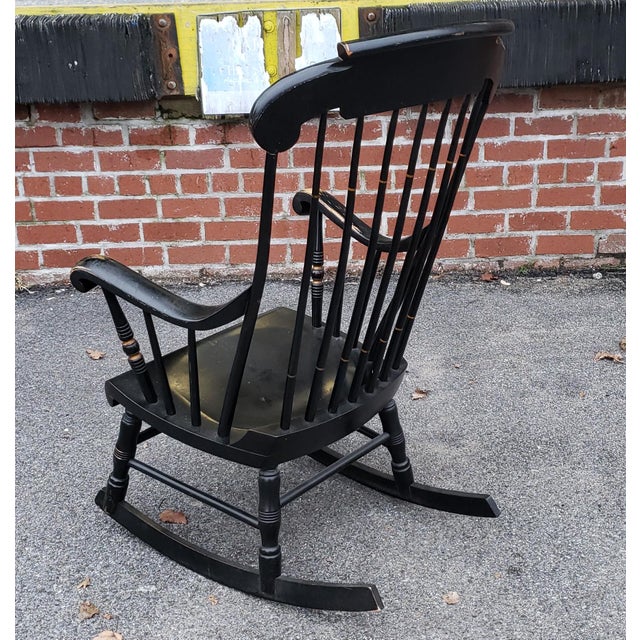 Vintage 1960s S. Bent Bros Hitchcock Style Black Stenciled Country