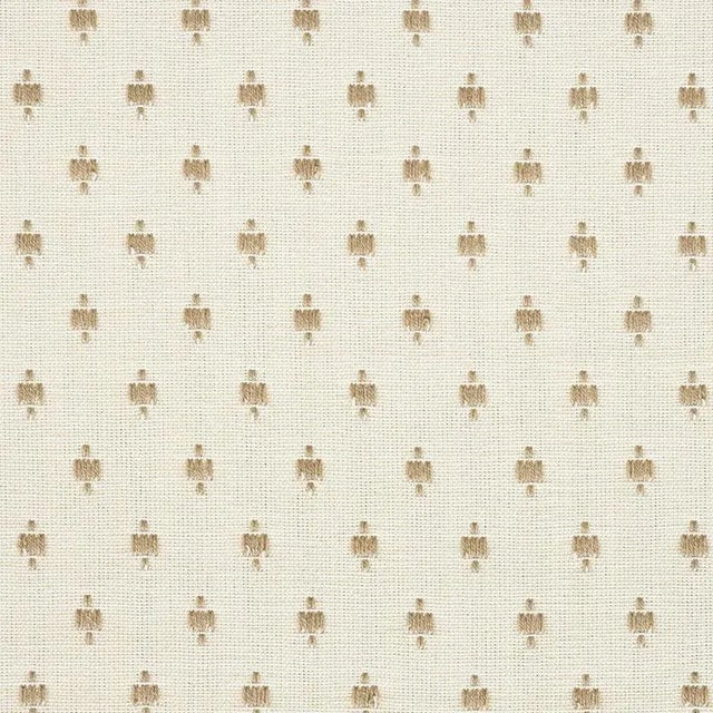 Traditional Schumacher Barlow Fabric in Natural For Sale - Image 3 of 3