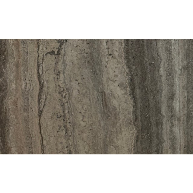 Late 20th Century Rectangular Travertine and Chrome Coffee Table For Sale - Image 5 of 5